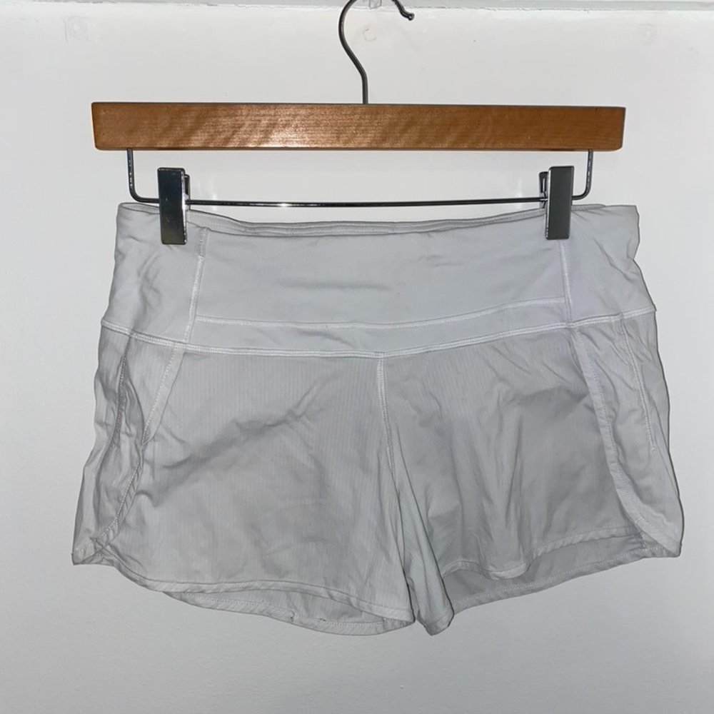 White Lululemon Athletic Shorts Size 6